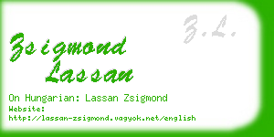 zsigmond lassan business card